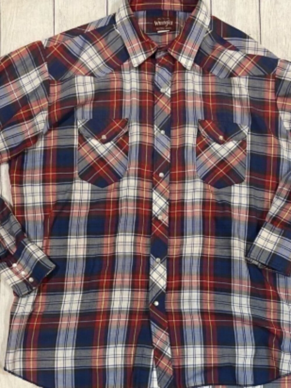 Wrangler Western Style Snap Button Shirt Men's 2XL